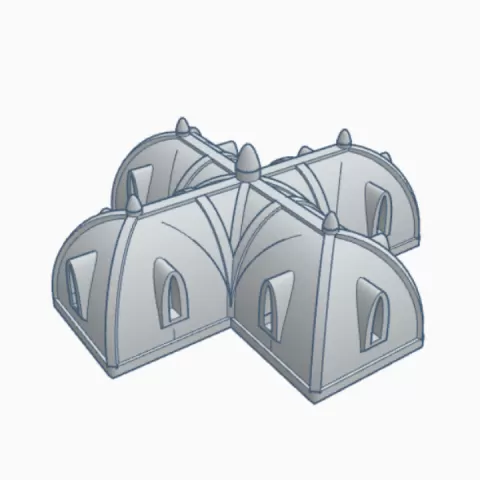 Gothic Domed Rooftop 1 by Wargame Forge