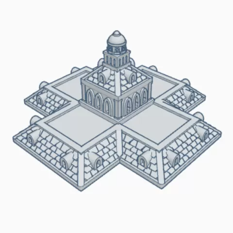 Gothic Large Rooftop 1 by Wargame Forge