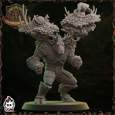 Elk Big Guy #01 (Treeman) - Kingdom Alliance proxy (Forest Style) - UGNI - Fantasy Football by UGNI Miniatures