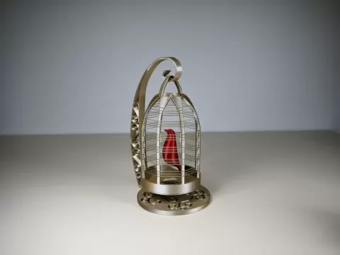 Caged Bird String Ornament 1