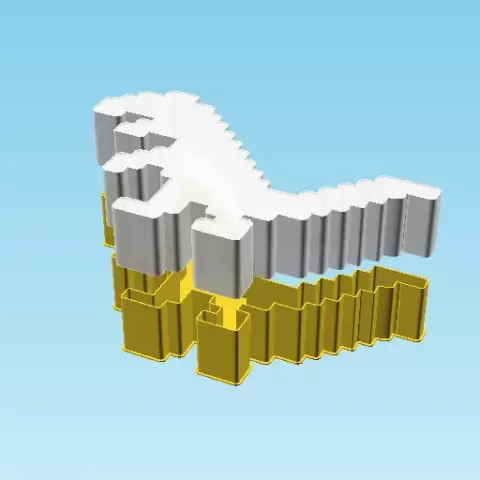 Dinosaur Icon 003A, nestable box (v2)