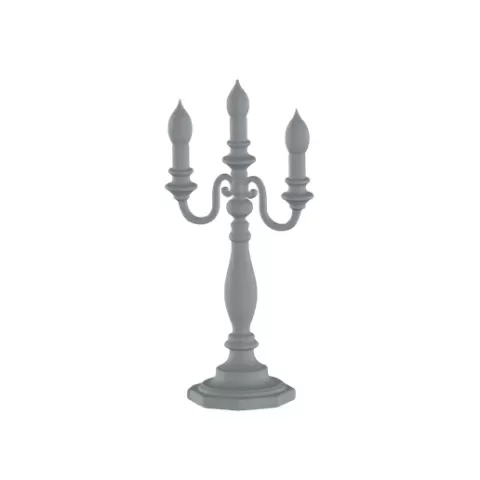 Neoclassical Regency 3-Light Candelabra Lamp