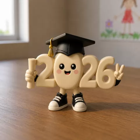 Standing Graduation 2026 STL – Cute Graduate Figurine, Class of 2026 Desk Decor, Graduation Gift, 3D Print Model