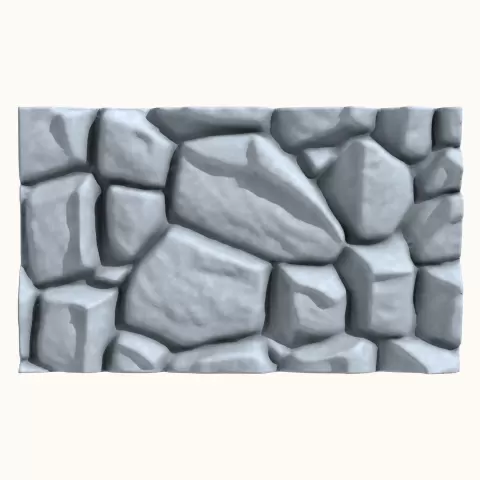 Eroded Boulder Tile for 3D Printing - 1xMerch
