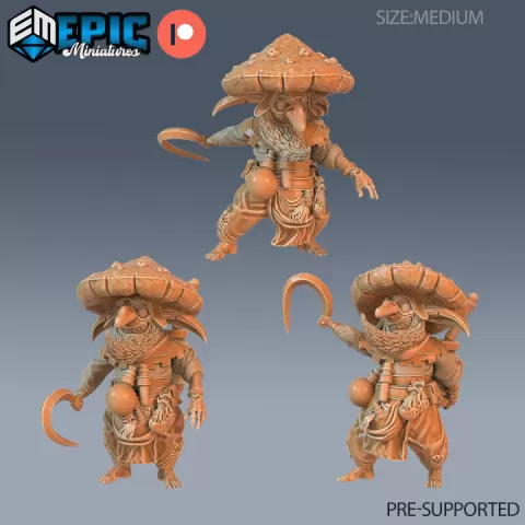 Mushroom Goblin Set / Fungus Goblinoid / Infested Ogre / Fungi Beast / Forest Warrior / Siege Servant by Epic-Miniatures
