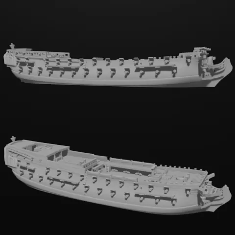 SE Wasa 3rd rate (2-PACK) (60 guns) 1778-1827 & Blender Exporter, AOA-SE-1 by Turner Miniatures