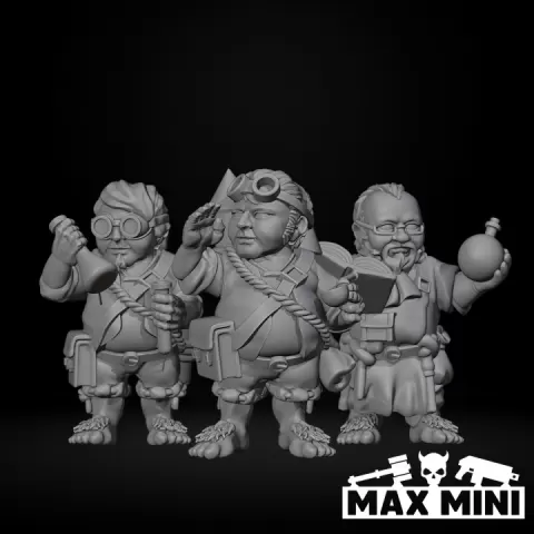 Halfling Engineers Group by Max Mini