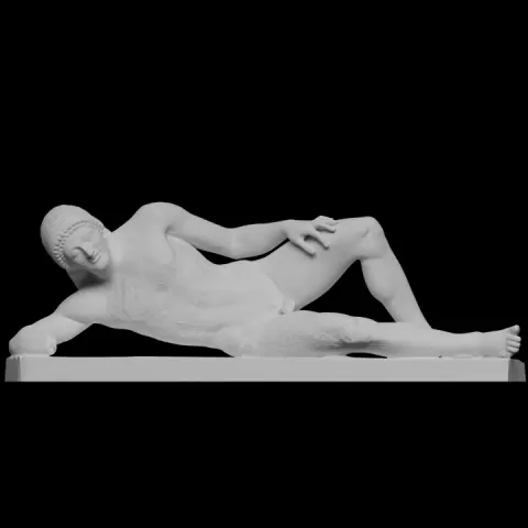 Lying Wounded Warrior - Temple of Aphaia (West Pediment) by SMK - Statens Museum for Kunst