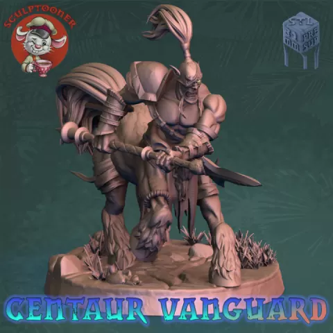 Centaaur Vaanguard - spear attack by SCULPTOONER
