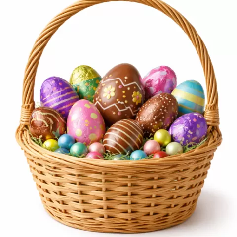 Basket or basket for Easter eggs