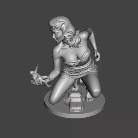 FAN ART 1958 ATTACK OF THE 50 F00T WOMAN. FIRST KAIJU WOMAN