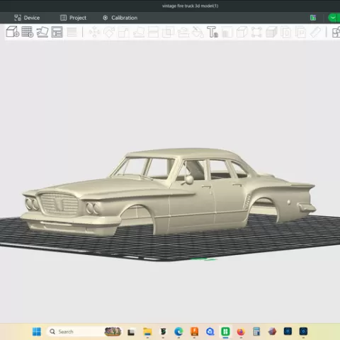 1961 Plymouth Valiant, scale model, hollow shell, clean body, no interior, resin or fdm, print, stl file