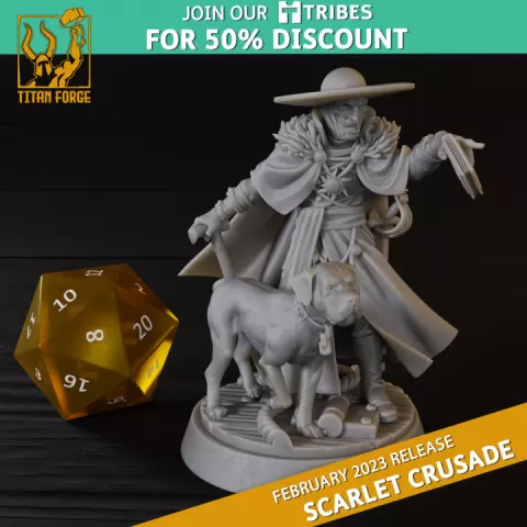 Preacher - Scarlet Crusade - Titan Forge Miniatures February 2023 by Titan Forge Miniatures