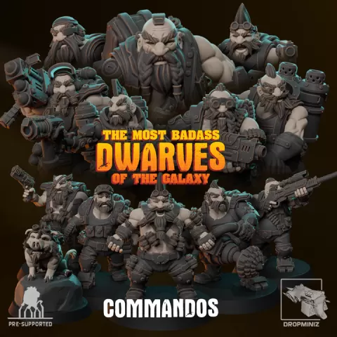 Sci-Fi Dwarf Commandos by DropMiniz