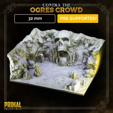 Cave entrance - CONTRA THE OGRES CROWD - MASTERS OF DUNGEONS QUEST by PRIMAL Collectibles