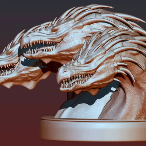 Three Headed Dragon by bySmiled