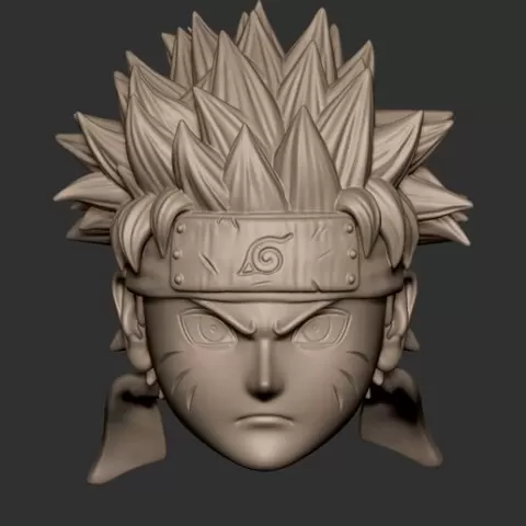 Naruto custom action figure head