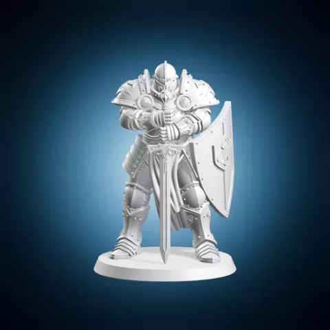 Medieval Knight with Sword and Shield