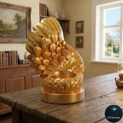 Angelic Wing Incense Burner 3D Printable Model