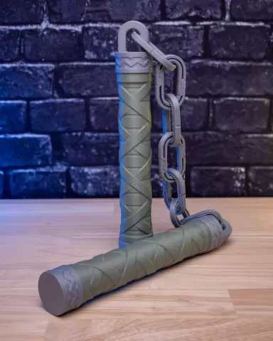Kurogane - Nunchucks Cosplay Prop Kit | No Supports, No AMS, No Glue