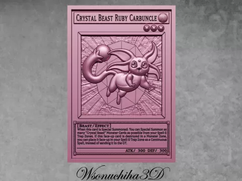 Crystal Beast Ruby Carbuncle - Relief - YU-GI-OH! - Wsonuchiha3D