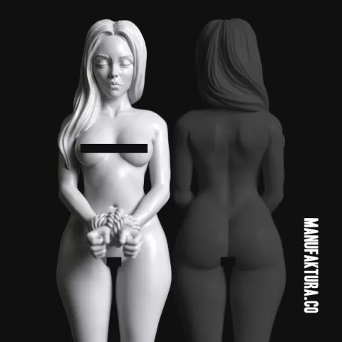 Sub Series 14 – Naked & Bound Female Prisoner Slave by Manufaktura Miniatures LLC