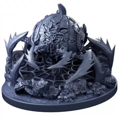 Awakened Pumpkin Spider With Optional Diorama Base Fantasy Resin Miniatures by Lex Addams