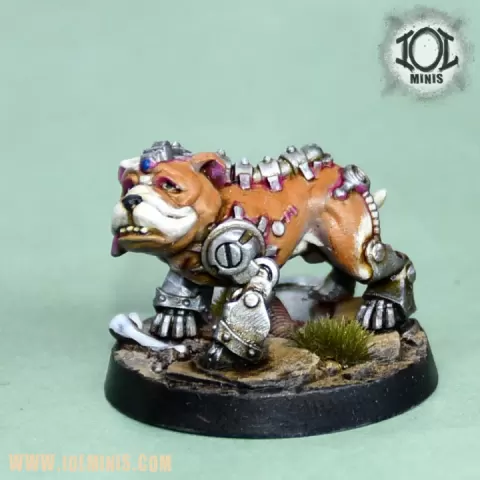 Bogey the Cyborg bulldog by Imitation of Life Miniatures
