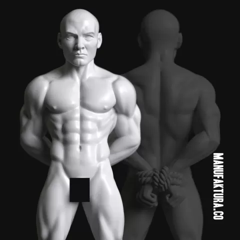 Sub Series 00 - Naked & Bound Male Submissive by Manufaktura Miniatures LLC
