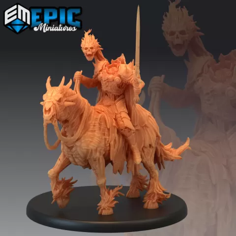 Dullahan Rider Sword / Undead Horse Demon / Evil Skeleton Army / Cavalry of the Abyss by Epic-Miniatures