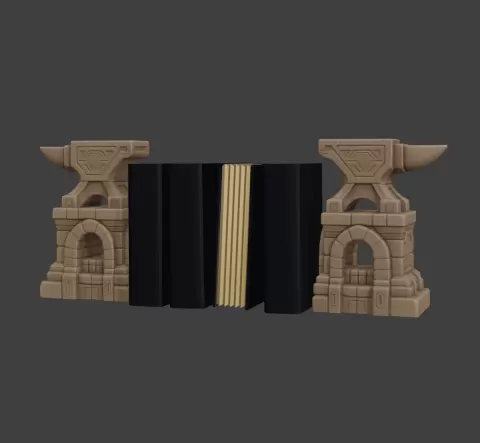 Dwarven Anvil Bookends