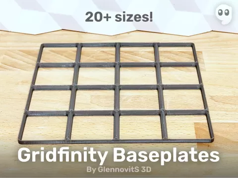 Gridfinity Baseplate (Quick print, lite version, less filament)