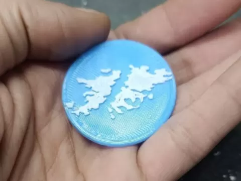 Argentine cockade - Malvinas - Flash 3d
