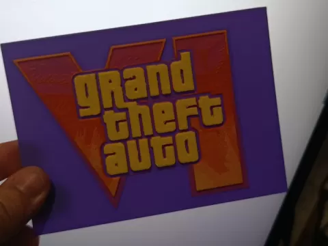 Grand Theft Auto VI Logo HueForge 3D (GTA 6)