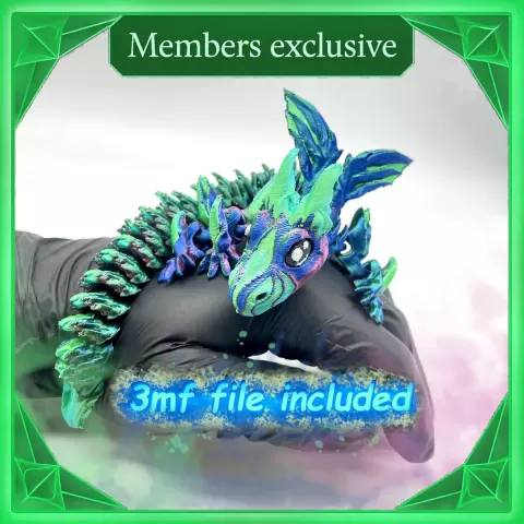 Majestic Baby Dragon - Multicolor - Articulated - Print in Place - No Supports
