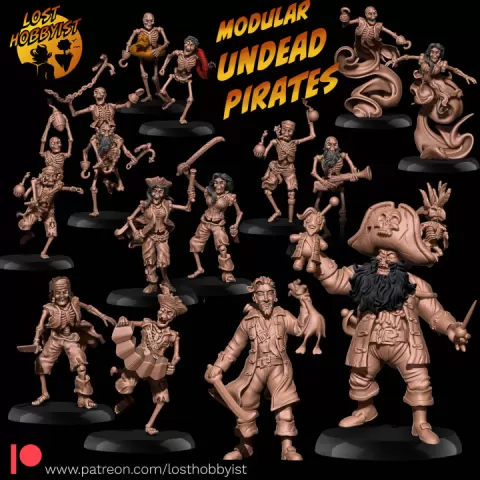 Undead Pirates modular set by Lost Hobbyist