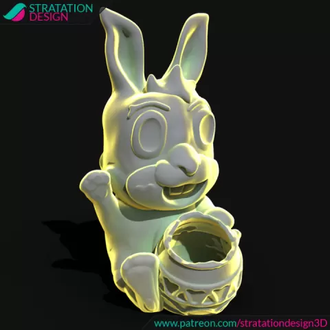 Easter Bunny Planter by Stratation Design