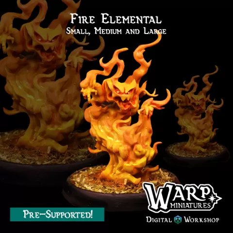 Fire Elementals - Small, Medium and Large by Warp Miniatures