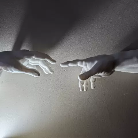 Sistine Chapel - Michelangelo's Creation of Adam - Painting turned 3d sculpture - Wall Mounted Fine Art