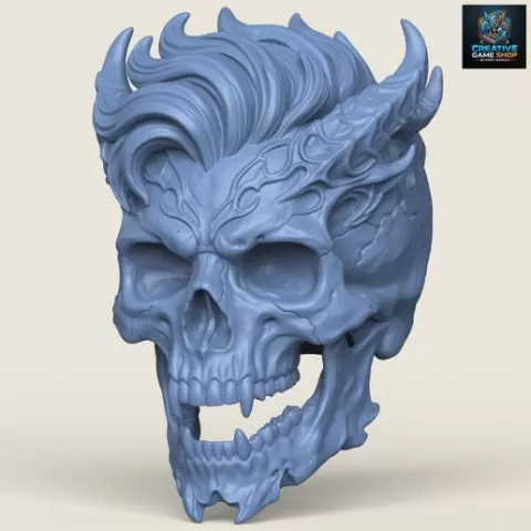 Modern Demon Skull