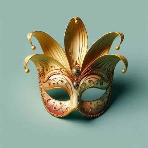 3807 Venetian Carnival Mask Color 3D Model, magic, dragon, serpent, mask, gnome, gorgon, venetian carnival, wild, fox, monster, cat, fair, witch, werewolf, horror, beast, snake, troll, skeleton, STL