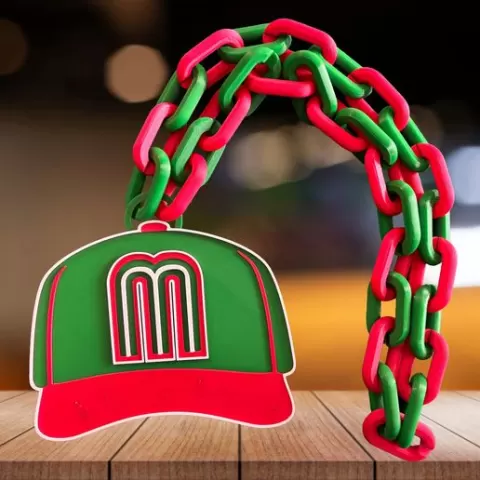MEXICO BASEBALL CAP CHAIN