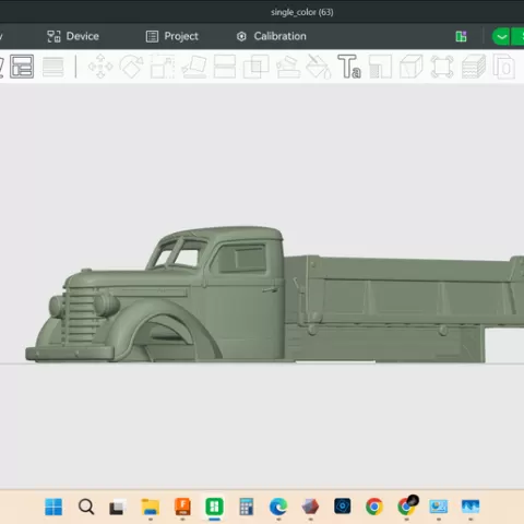 1940 Diamond T 306H Dump Truck, detailed hollow cab model shell body, one piece body dump and cab, rc, truck, scale, build, display, resin, fdm, 3d print, stl file