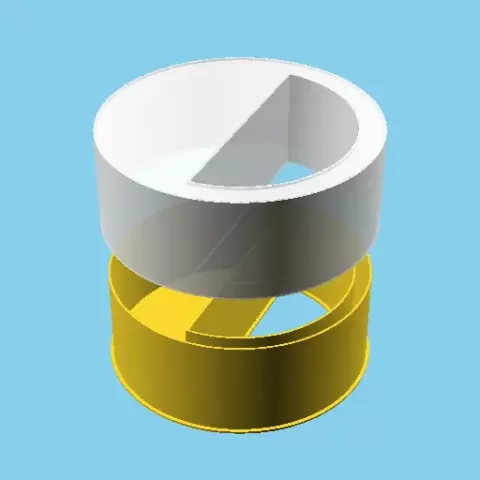 Moon (in circle) phase 6, nestable box (v1)