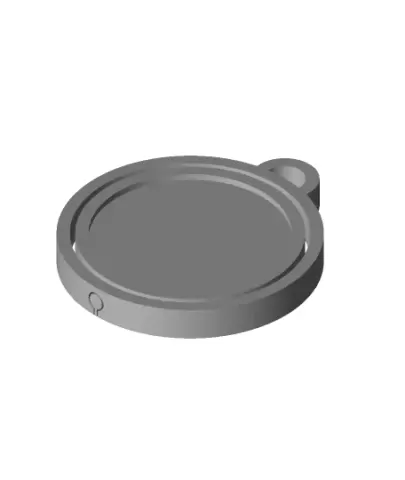 Remixable Round Rotating Keychain - Print in place.