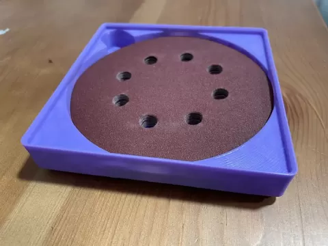 Gridfinity 125mm sanding pads tray