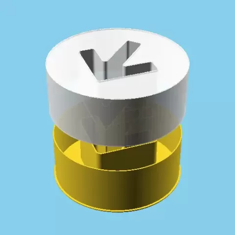 Disc with an arrow, nestable box (v1)