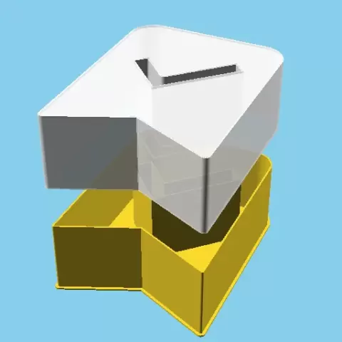 Bookmark with a check mark, nestable box (v1)
