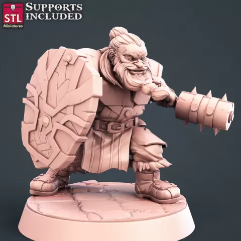 Warrior Dwarf by STL Miniatures