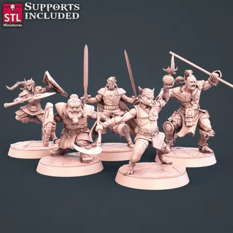 Warriors Set by STL Miniatures